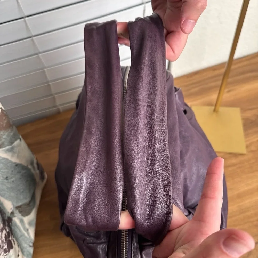 Michael Kors Zuma Y2K Purple Nappa Leather Knotted Satchel UNIQUE